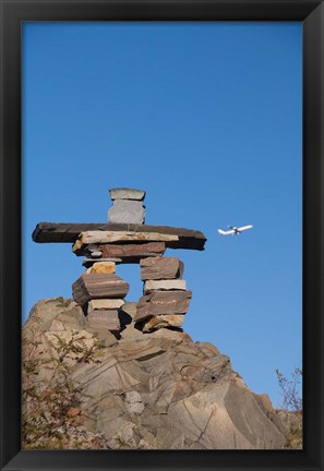 Framed Newfoundland, Inukshuk Print