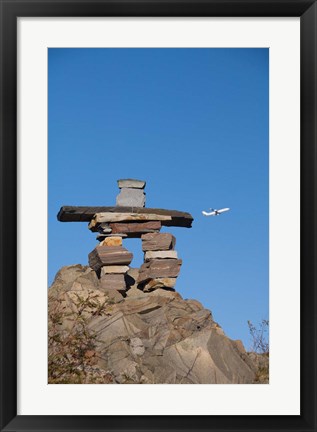 Framed Newfoundland, Inukshuk Print