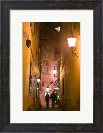 Framed Griechengasse Visitors in Vienna, Austria Print