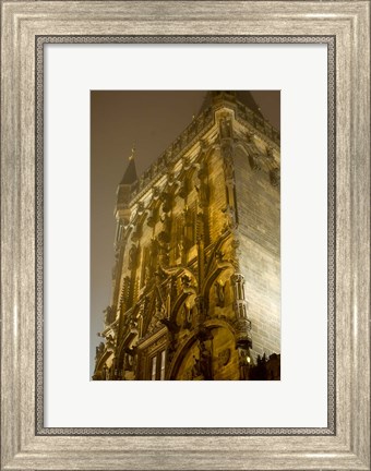 Framed Powder Tower in Prague, Czech Republic Print