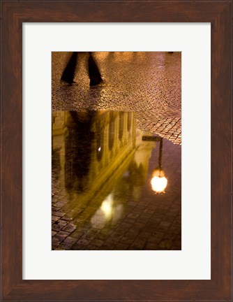 Framed Municipal House Reflection, Czech Republic Print