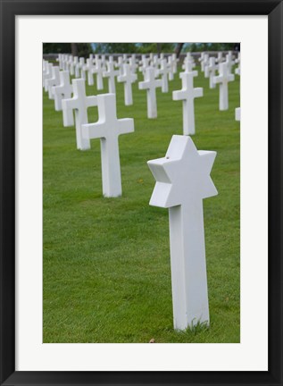 Framed France, Normandy, WWII cemetery Print