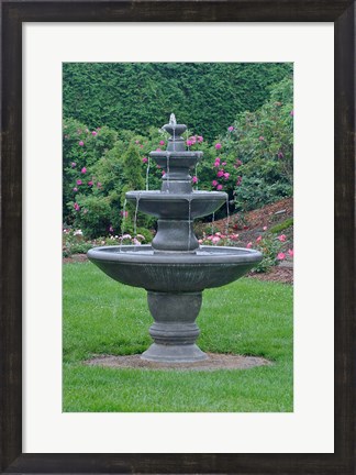 Framed Fountain at KIngsbrae Garden Print