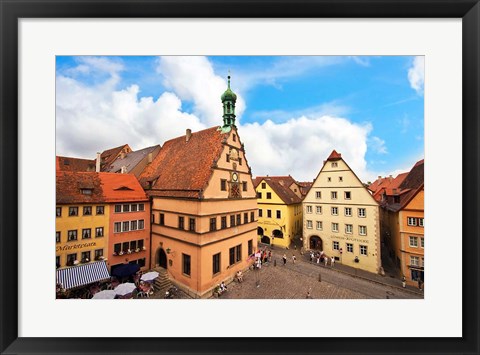Framed Market Square, Bavaria, Germany Print