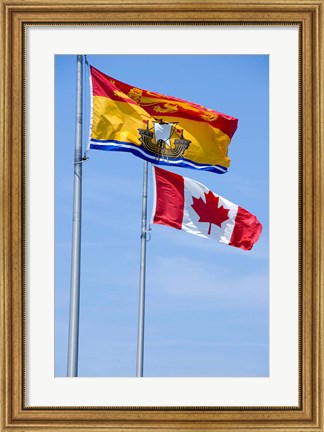 Framed Canada, New Brunswick Flag Print