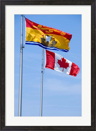 Framed Canada, New Brunswick Flag Print