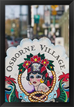 Framed Sign for Osborne Village Print