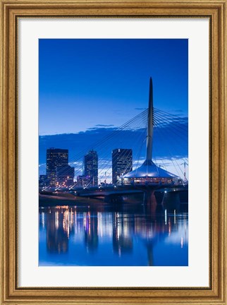 Framed Esplanade Riel Pedestrian Bridge Print