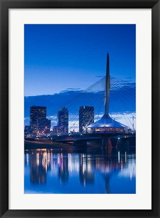 Framed Esplanade Riel Pedestrian Bridge Print