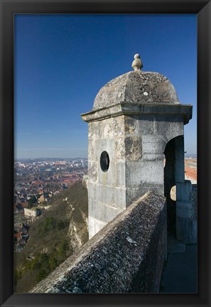 Framed Bescancon Citadelle, Fortress Lookout, Built in 1672, Bescancon, Jura, Doubs, France Print