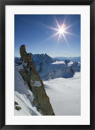 Framed Winter View of The French Alps Print