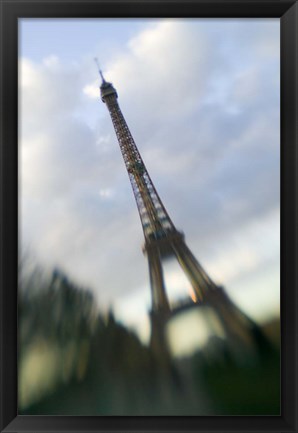 Framed Winter View of the Eiffel Tower Print