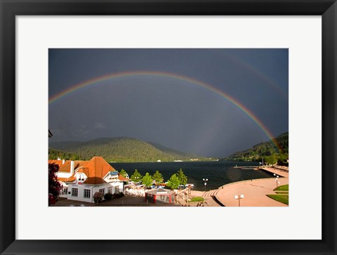 Framed Rainbows at Lake Gerardmer, France Print