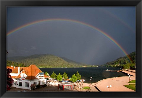 Framed Rainbows at Lake Gerardmer, France Print