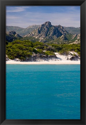 Framed France Corsica Saleccio Beach Print