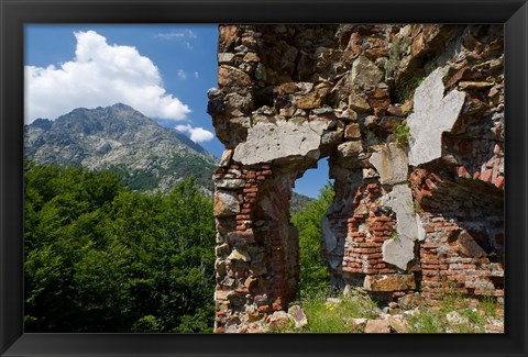 Framed Genoese Fort Ruins, Corsica, France Print