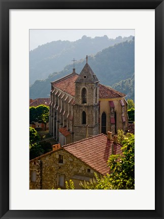 Framed Village of Zicavo, Corsica, France Print