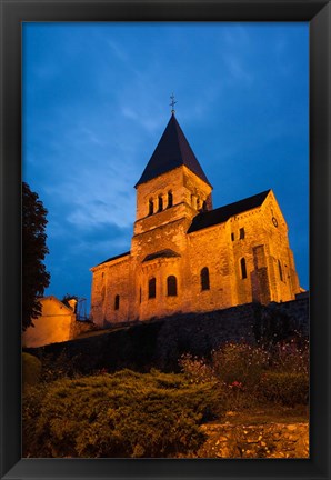 Framed Town Church in Mame, France Print