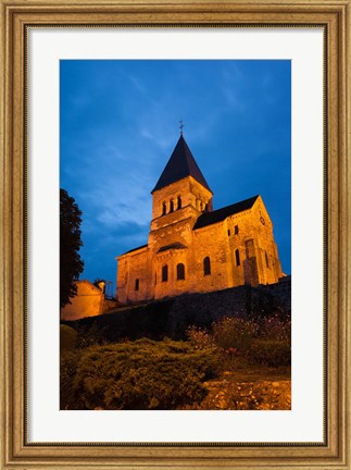 Framed Town Church in Mame, France Print