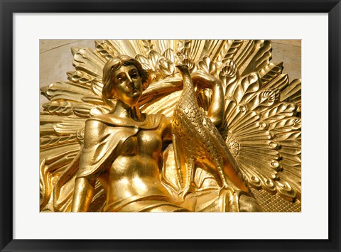 Framed Golden Statuary, Commerz Bank in Leipzig Print