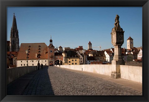 Framed Historic Stone Bridge, Germany Print