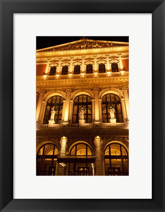 Framed Vienna Music Hall, Philharmonic Orchestra Print