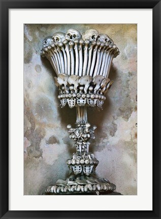 Framed Sedlec Ossuary of Bones, Czech Republic Print