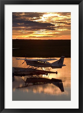 Framed Plane on Whitefish Lake Print