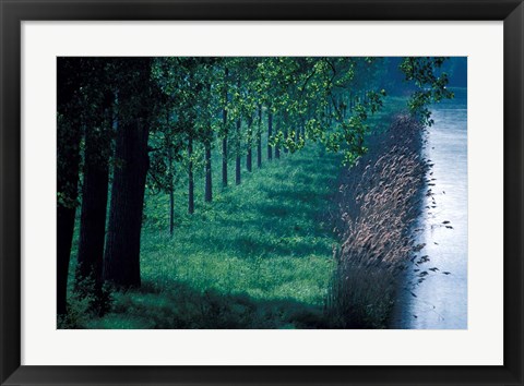 Framed Burgundy Canal, Burgundy, France Print