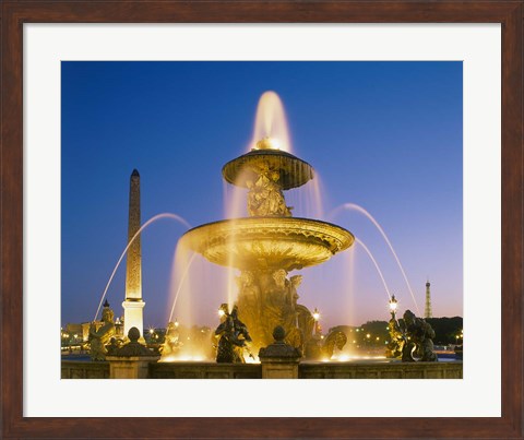 Framed Place de la Concorde, Paris, France Print