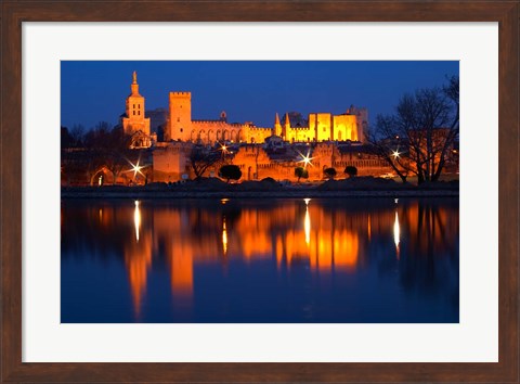 Framed Pope&#39;s Palace in Avignon and the Rhone River Print