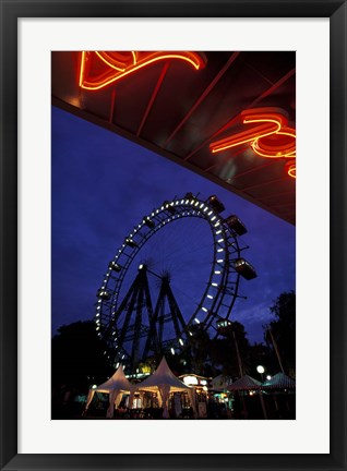 Framed Vienna Giant Ferris Wheel Print