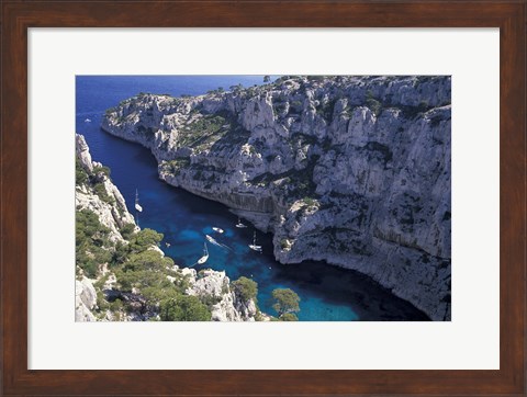 Framed Limestone Cliffs,Provence, France Print