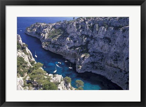 Framed Limestone Cliffs,Provence, France Print