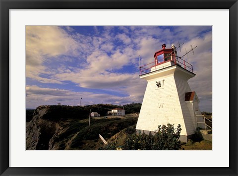 Framed Cape Enrage Lighthouse Print