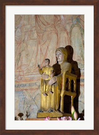 Framed Madonna and Child Statue Print