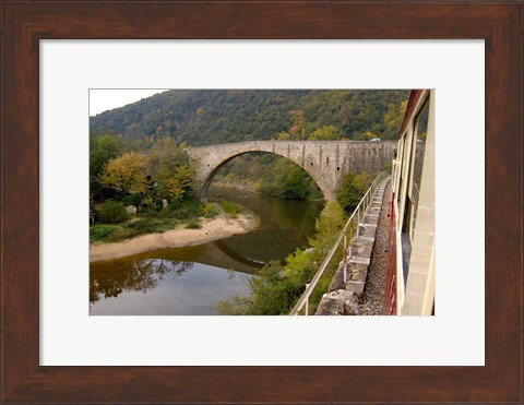 Framed Bridge at Douce Plage, Rhone-Alps, France Print