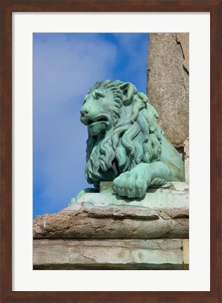 Framed Fountain Detail in Place de la Republique Print