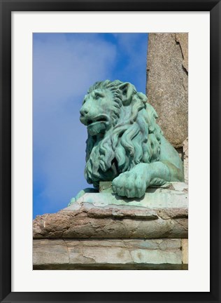 Framed Fountain Detail in Place de la Republique Print