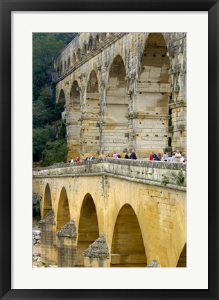 Framed Pont du Gard, Roman Aqueduct Print