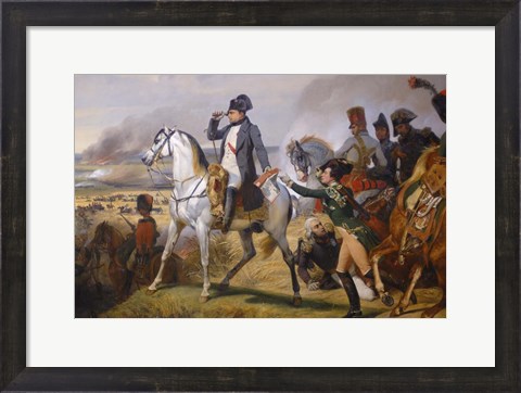 Framed Painting of Napoleon in Hall of Battles Print