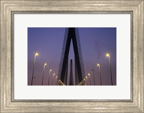 Framed Pont De Normandie, Le Havre, France Print