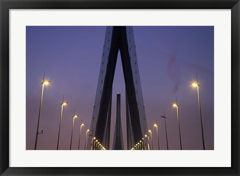 Framed Pont De Normandie, Le Havre, France Print