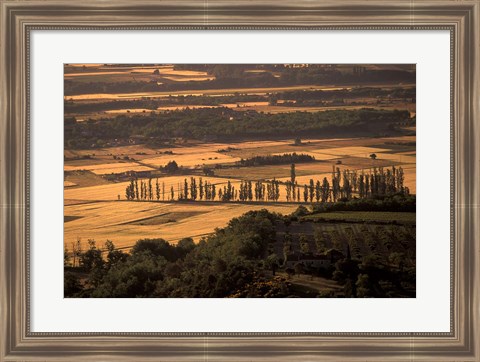 Framed Gordes Countryside, Vaucluse, France Print