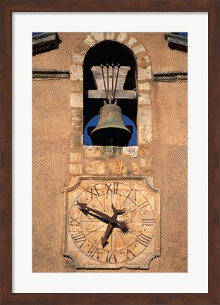 Framed Church Bell and Clock Print