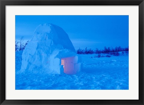 Framed Interior of Arctic Igloo Print