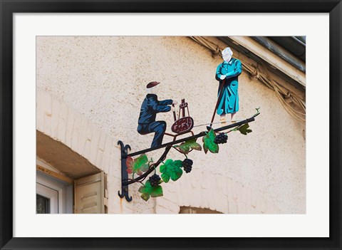 Framed Wrought Iron Sign, Hautvillers, France Print