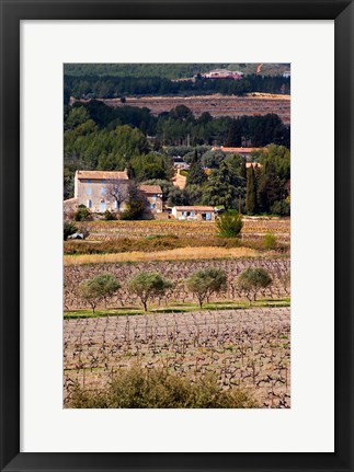 Framed Provencal Village, Chateau Vannieres Print