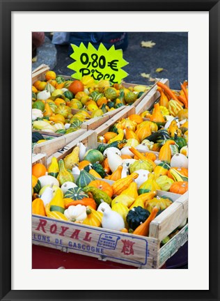 Framed Pumpkins For Sale at Market Stall Print