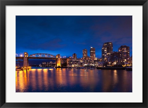 Framed Burrard Street Bridge Print